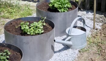 Pflanzringe aus Blech: Einfache Gartengestaltung